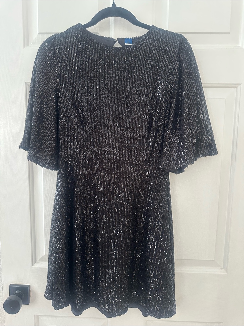 Old Navy Black Sequin Shift Dress